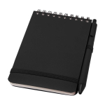 Recycled plastic ocean-cover notebook, A6, ruled pages black colour