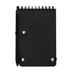 Recycled plastic ocean-cover notebook, A6, ruled pages black colour