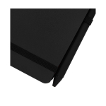 Recycled plastic ocean-cover notebook, A6, ruled pages black colour