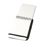 Recycled plastic ocean-cover notebook, A6, ruled pages black colour