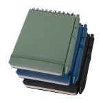 Recycled plastic ocean-cover notebook, A6, ruled pages black colour
