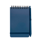 Recycled plastic ocean-cover notebook, A6, ruled pages navy-blue colour