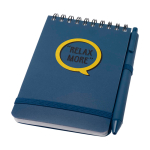 Recycled plastic ocean-cover notebook, A6, ruled pages navy-blue colour