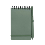 Recycled plastic ocean-cover notebook, A6, ruled pages pastel green colour