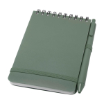 Recycled plastic ocean-cover notebook, A6, ruled pages pastel green colour