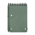Recycled plastic ocean-cover notebook, A6, ruled pages pastel green colour