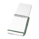 Recycled plastic ocean-cover notebook, A6, ruled pages pastel green colour