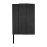 Hardcover recycled plastic notebook, A5, ruled pages black colour
