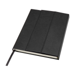 Hardcover recycled plastic notebook, A5, ruled pages black colour