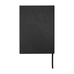 Hardcover recycled plastic notebook, A5, ruled pages black colour