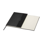 Hardcover recycled plastic notebook, A5, ruled pages black colour