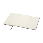 Hardcover recycled plastic notebook, A5, ruled pages black colour