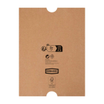 Hardcover recycled plastic notebook, A5, ruled pages black colour
