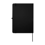 Notebook with rounded corners and soft cover, A5, ruled pages black colour