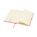 Notebook with rounded corners and soft cover, A5, ruled pages red colour