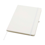 Notebook with rounded corners and soft cover, A5, ruled pages white colour