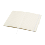 Notebook with rounded corners and soft cover, A5, ruled pages white colour