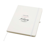 Notebook with rounded corners and soft cover, A5, ruled pages white colour