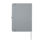 Notebook with rounded corners and soft cover, A5, ruled pages grey colour
