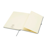 Notebook with rounded corners and soft cover, A5, ruled pages grey colour