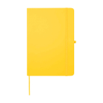 Notebook with rounded corners and soft cover, A5, ruled pages yellow colour