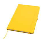 Notebook with rounded corners and soft cover, A5, ruled pages yellow colour
