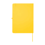 Notebook with rounded corners and soft cover, A5, ruled pages yellow colour