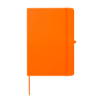 Notebook with rounded corners and soft cover, A5, ruled pages orange colour