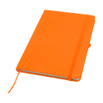 Notebook with rounded corners and soft cover, A5, ruled pages orange colour