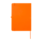 Notebook with rounded corners and soft cover, A5, ruled pages orange colour