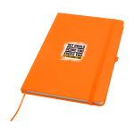 Notebook with rounded corners and soft cover, A5, ruled pages orange colour