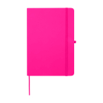 Notebook with rounded corners and soft cover, A5, ruled pages pink colour