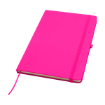 Notebook with rounded corners and soft cover, A5, ruled pages pink colour
