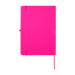 Notebook with rounded corners and soft cover, A5, ruled pages pink colour