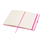 Notebook with rounded corners and soft cover, A5, ruled pages pink colour