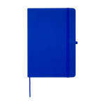 Notebook with rounded corners and soft cover, A5, ruled pages royal blue colour