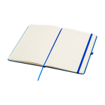 Notebook with rounded corners and soft cover, A5, ruled pages royal blue colour