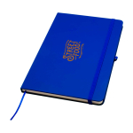 Notebook with rounded corners and soft cover, A5, ruled pages royal blue colour