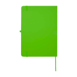 Notebook with rounded corners and soft cover, A5, ruled pages lime colour