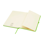 Notebook with rounded corners and soft cover, A5, ruled pages lime colour