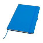 Notebook with rounded corners and soft cover, A5, ruled pages light blue colour