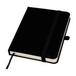 Hardcover notebook with soft-touch cover, A6, ruled pages black colour