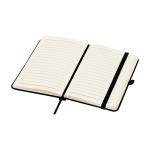 Hardcover notebook with soft-touch cover, A6, ruled pages black colour