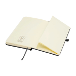 Hardcover notebook with soft-touch cover, A6, ruled pages black colour
