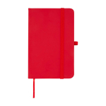 Hardcover notebook with soft-touch cover, A6, ruled pages red colour