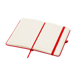 Hardcover notebook with soft-touch cover, A6, ruled pages red colour