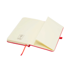 Hardcover notebook with soft-touch cover, A6, ruled pages red colour