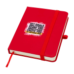 Hardcover notebook with soft-touch cover, A6, ruled pages red colour