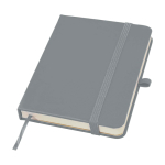 Hardcover notebook with soft-touch cover, A6, ruled pages grey colour
