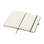Hardcover notebook with soft-touch cover, A6, ruled pages grey colour